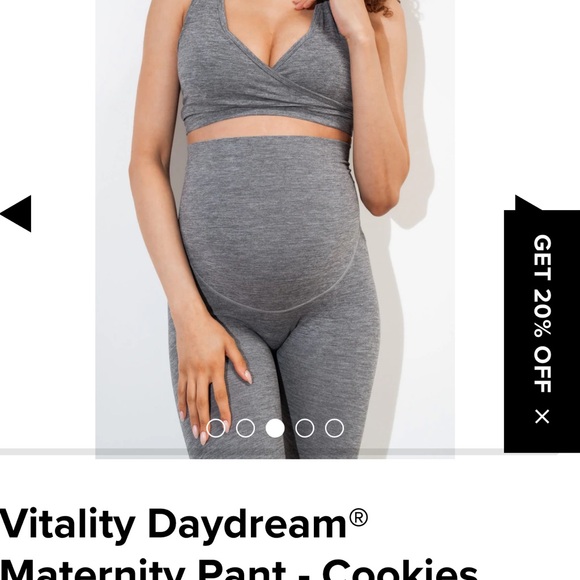 Vitality Daydream Gray Maternity Leggings & Nursing Bra - Picture 2 of 8